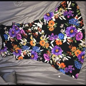 Floral fit and flair dress